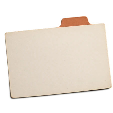 A blank index card with the Fast divider's coloured tab.