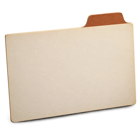 A blank index card with the Moderate divider's coloured tab.
