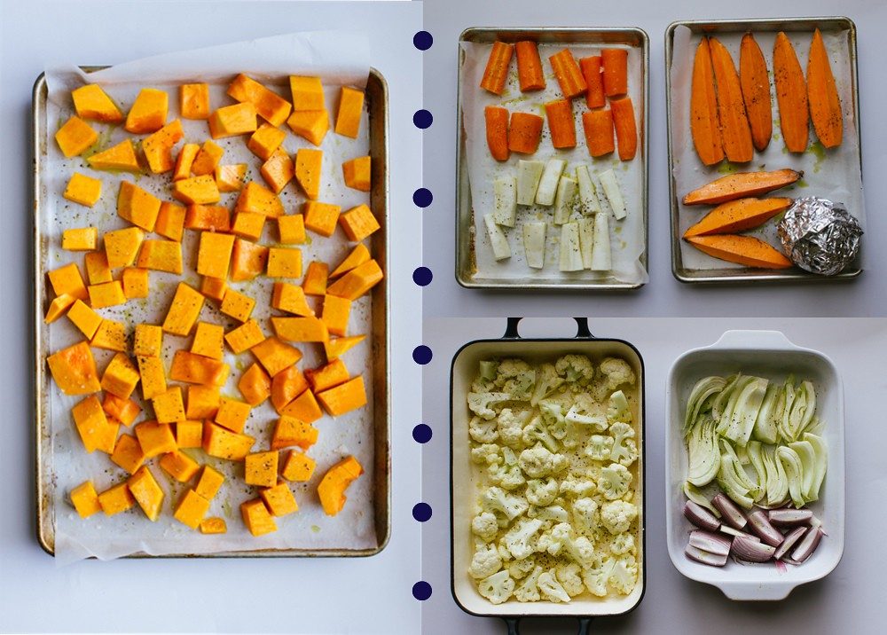 Roast vegetables, a dish from the moderate band